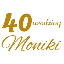 naklejka napis urodziny rocznica imię tablicę lustro ścianka balonową 70x45