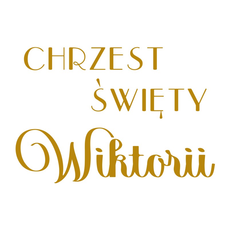 naklejka napis Chrzest Święty imię na tablicę lustro ściankę balonową 60x40