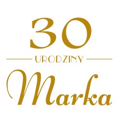 naklejka napis urodziny rocznica na tablicę lustro ściankę balonową 50x40