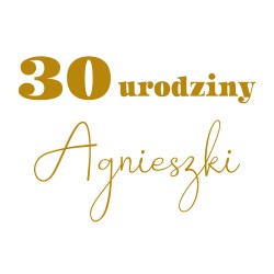 naklejka napis urodziny rocznica na tablicę lustro ściankę balonową 60x40