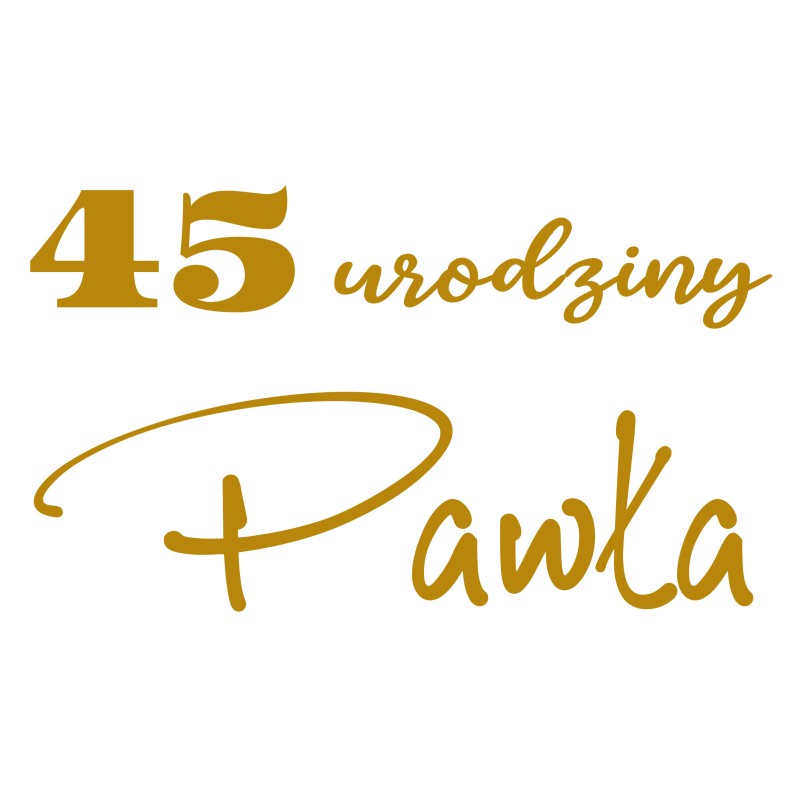 naklejka napis urodziny rocznica na tablicę lustro ściankę balonową 40x50