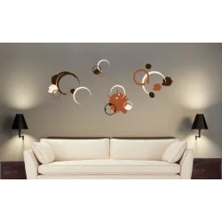 naklejki ŚLADY PO KAWIE zestaw 3-kolorowy, 3 arkusze 28x45cm