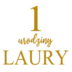 naklejka napis ROCZEK urodziny imię tablicę lustro ściankę balonową 50x45