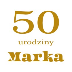 naklejka napis urodziny rocznica na tablicę lustro ściankę balonową 45x40