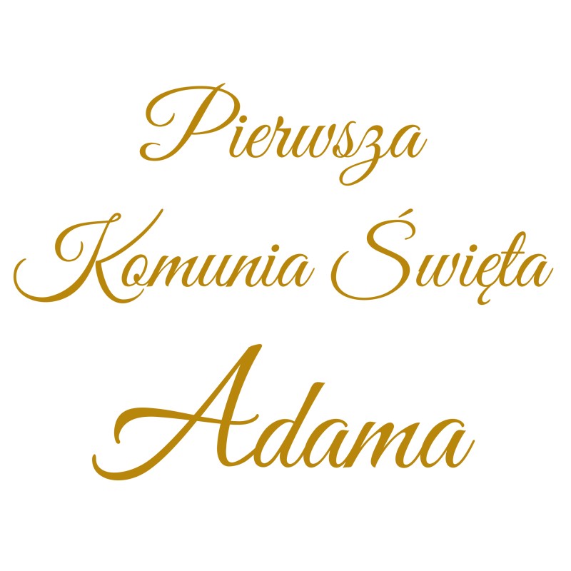 naklejka napis Pierwsza Komunia Święta imię tablicę ściankę balonową 60x45