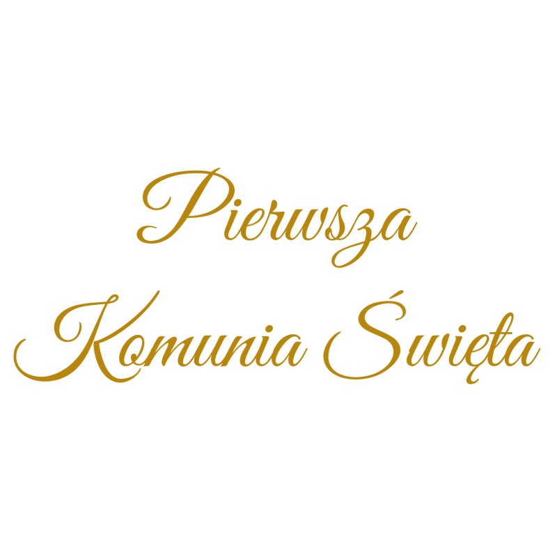 naklejka napis Pierwsza Komunia Święta tablicę ściankę balonową 45x18