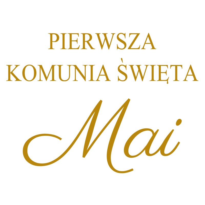 naklejka napis Pierwsza Komunia Święta imię tablicę ściankę balonową 60x40