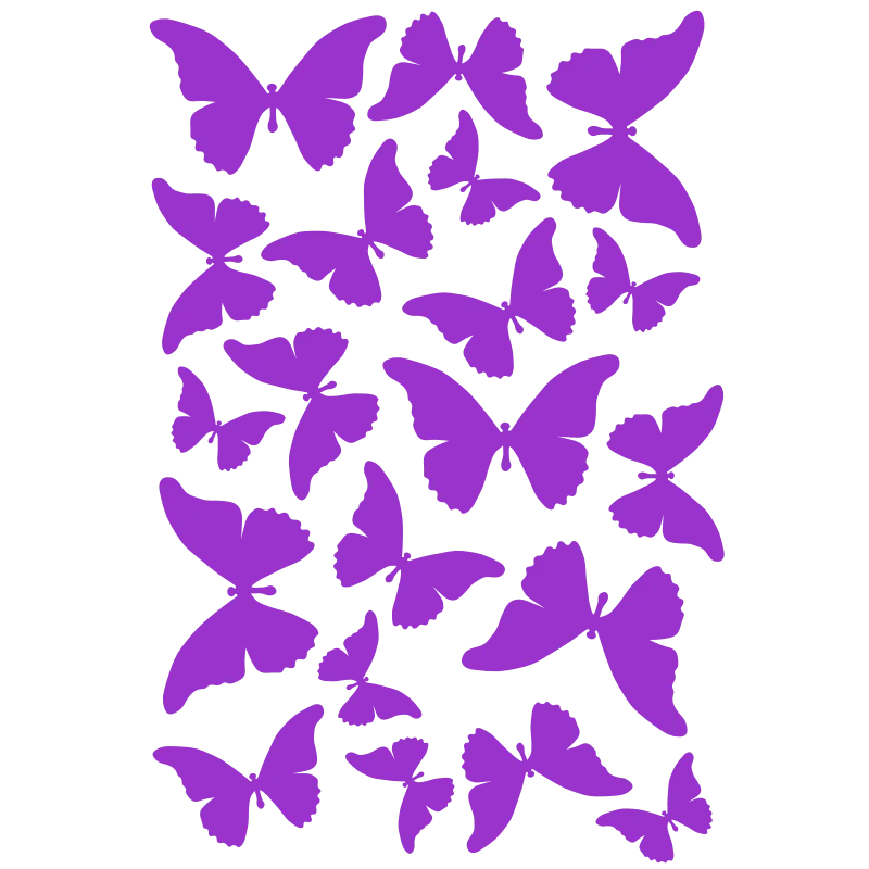 mały zestaw naklejek MOTYLKÓW od 3cm do 6cm