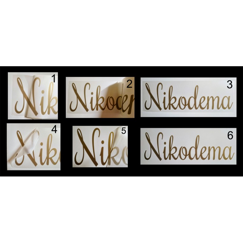 naklejka napis Pierwsza Komunia Święta imię tablicę ściankę balonową 45x41