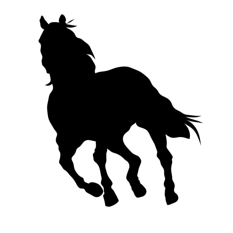 Naklejka koń - 12 cm
