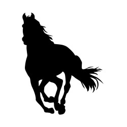 Naklejka koń - 12 cm