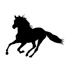 Naklejka koń - 12 cm
