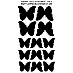 naklejki MOTYLE zestaw 13 szt, 9 i 13 cm