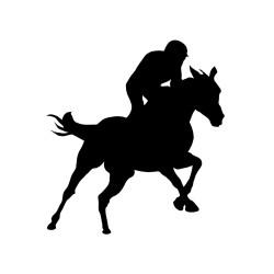 Naklejka koń - 12 cm