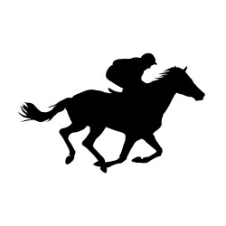 Naklejka koń - 12 cm