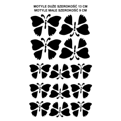 naklejki MOTYLE zestaw 13 szt, 9 i 13 cm