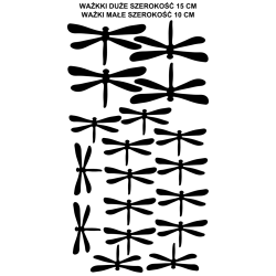 naklejki WAŻKI zestaw 18 szt, wielkość 15 i 10 cm