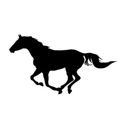 Naklejka koń - 12 cm