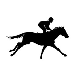 Naklejka koń - 12 cm