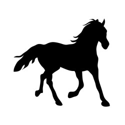 Naklejka koń - 12 cm