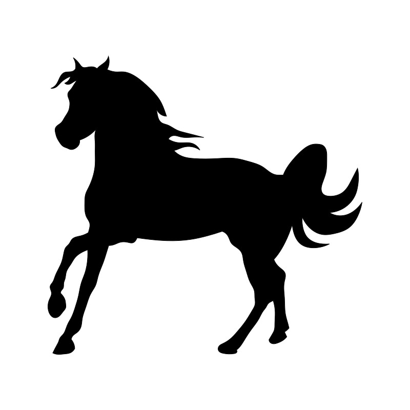 Naklejka koń - 12 cm