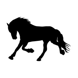 Naklejka koń - 12 cm