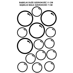 naklejki BĄBELKI GROCHY zestaw 15 szt, śr. 11 i 7 cm