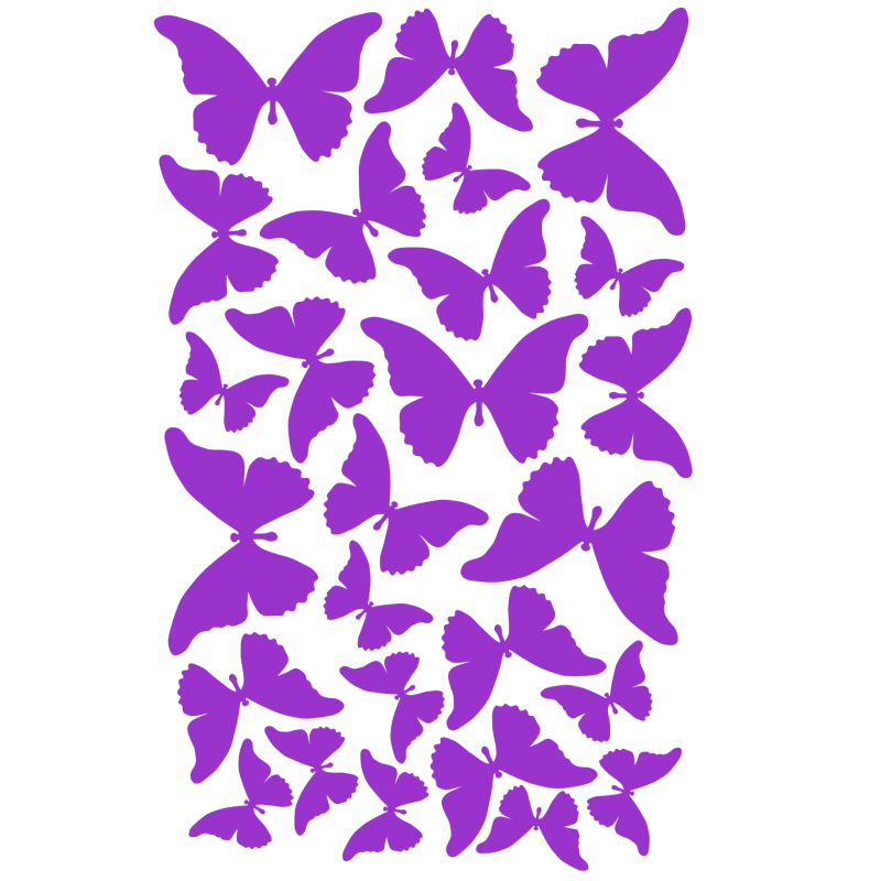 naklejki MOTYLE zestaw, wielkość 12, 9 i 6 cm