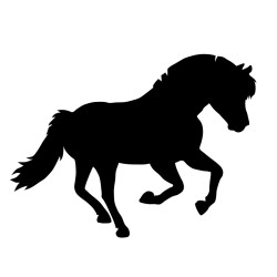 Naklejka koń - 12 cm