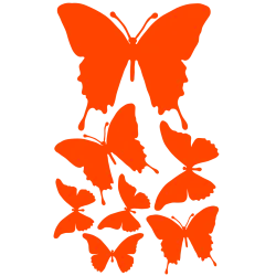 naklejki MOTYLE zestaw 7 szt - od 5cm do 12cm