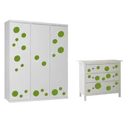 naklejki GROCHY KROPKI, średnica 8, 6 i 4cm, 60 kolorów