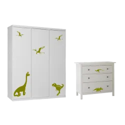 naklejki DINOZAURY zestaw 8 szt, wielkość 10-35 cm, 60 kolorów