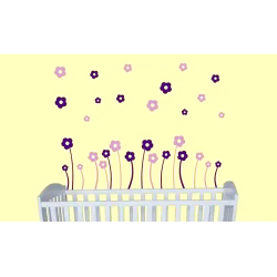 naklejki KWIATUSZKI zestaw 1- lub 2-kolorowy