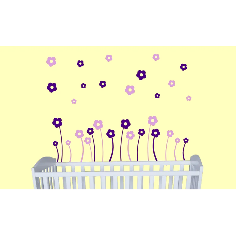 naklejki KWIATUSZKI zestaw 1- lub 2-kolorowy