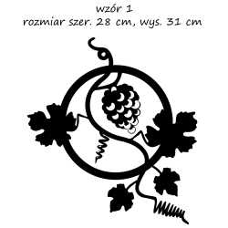 naklejka WINOROŚL wzór 1, 28x31 cm