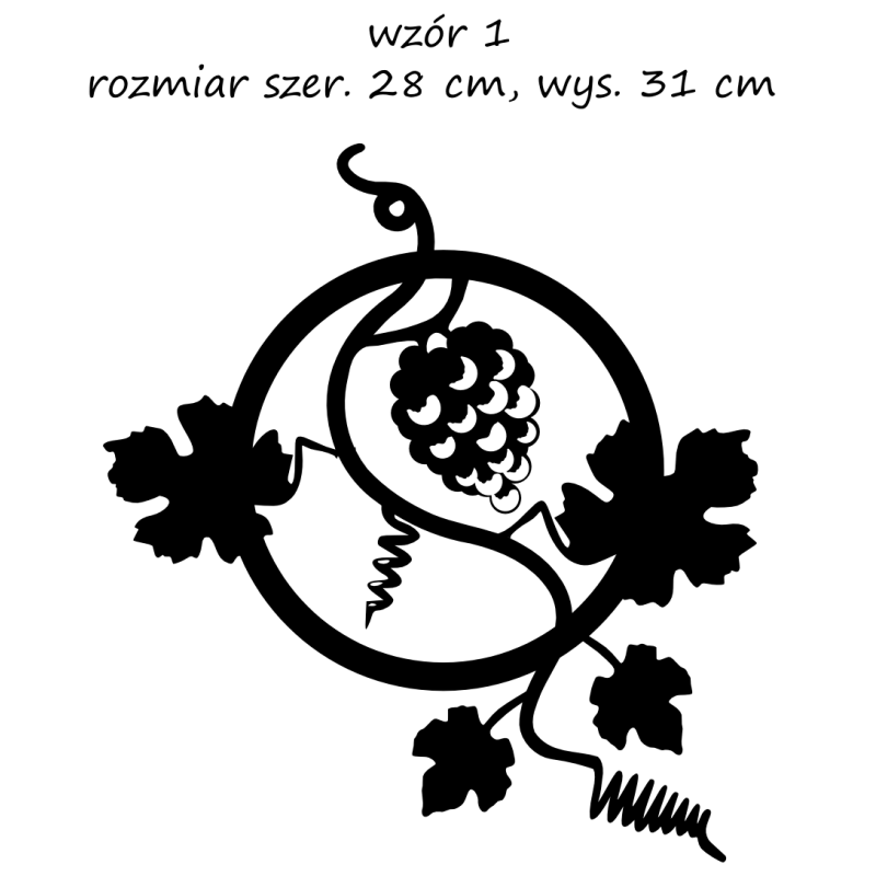 naklejka WINOROŚL wzór 1, 28x31 cm