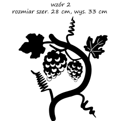 naklejka WINOROŚL wzór 2, 28x33 cm