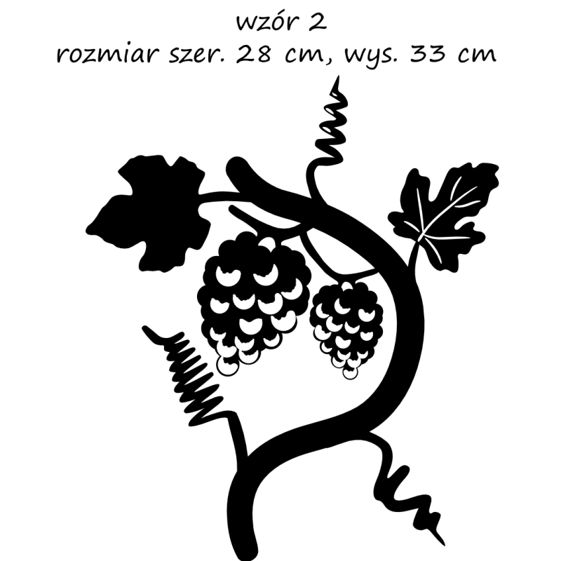 naklejka WINOROŚL wzór 2, 28x33 cm