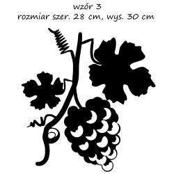 naklejka WINOROŚL wzór 3, 28x30 cm