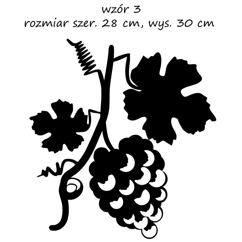 naklejka WINOROŚL wzór 3, 28x30 cm