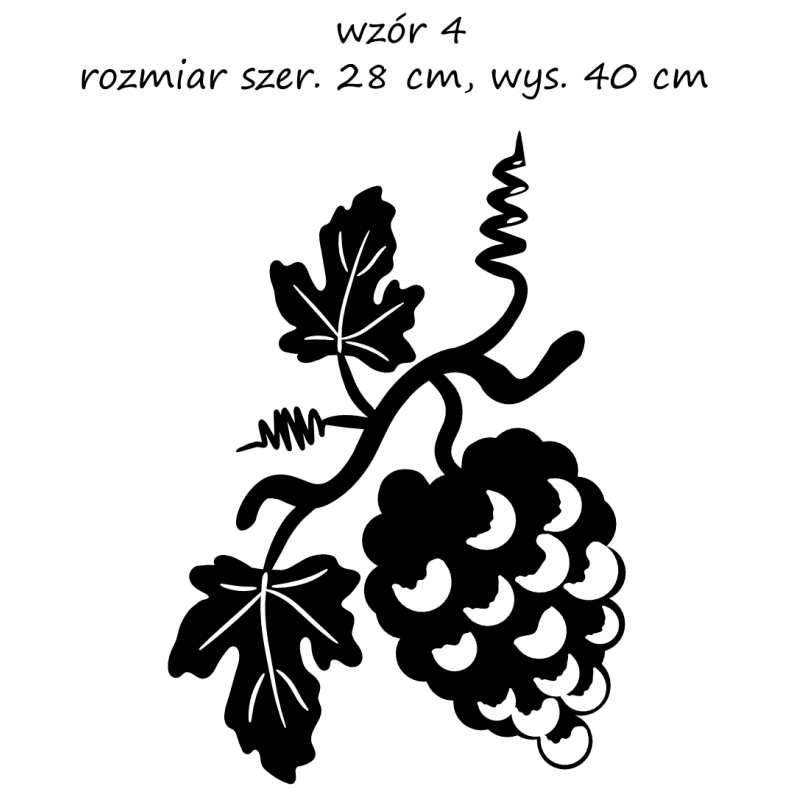 naklejka WINOROŚL wzór 4, 28x40 cm