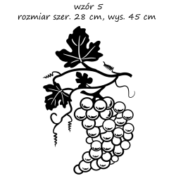 naklejka WINOROŚL wzór 5, 28x45 cm