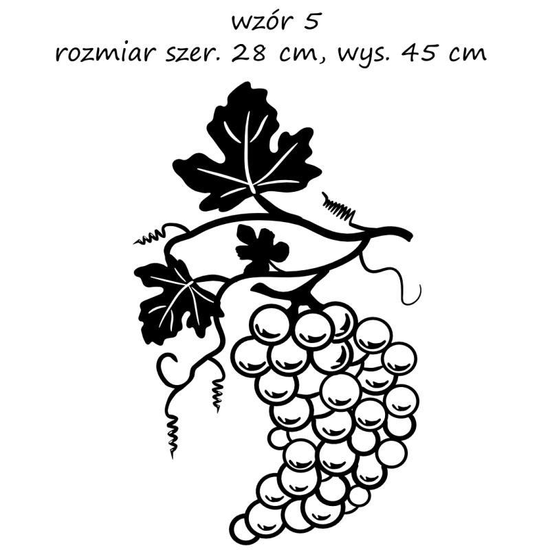 naklejka WINOROŚL wzór 5, 28x45 cm