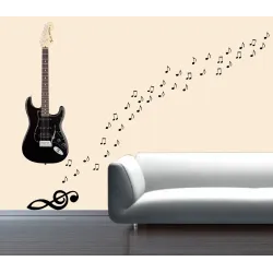 naklejki NUTY + KLUCZ WIOLINOWY, arkusz 95x28cm