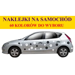 naklejki KWIATY 7cm i 10,5cm  zestaw 2-kolorowy, 34 szt 