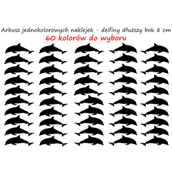 naklejki DELFIN zestaw 50 szt, 60 kolorów