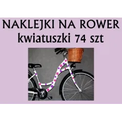 naklejki 2-kolorowe KWIATUSZKI zestaw 74 szt