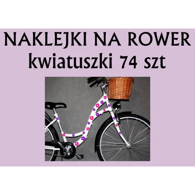 naklejki 2-kolorowe KWIATUSZKI zestaw 74 szt