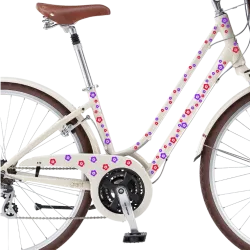 NAKLEJKI NA ROWER, KASK - KWIATKI 168 szt 2-kolorowe