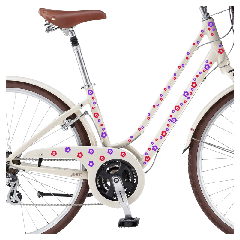 NAKLEJKI NA ROWER, KASK - KWIATKI 168 szt 2-kolorowe